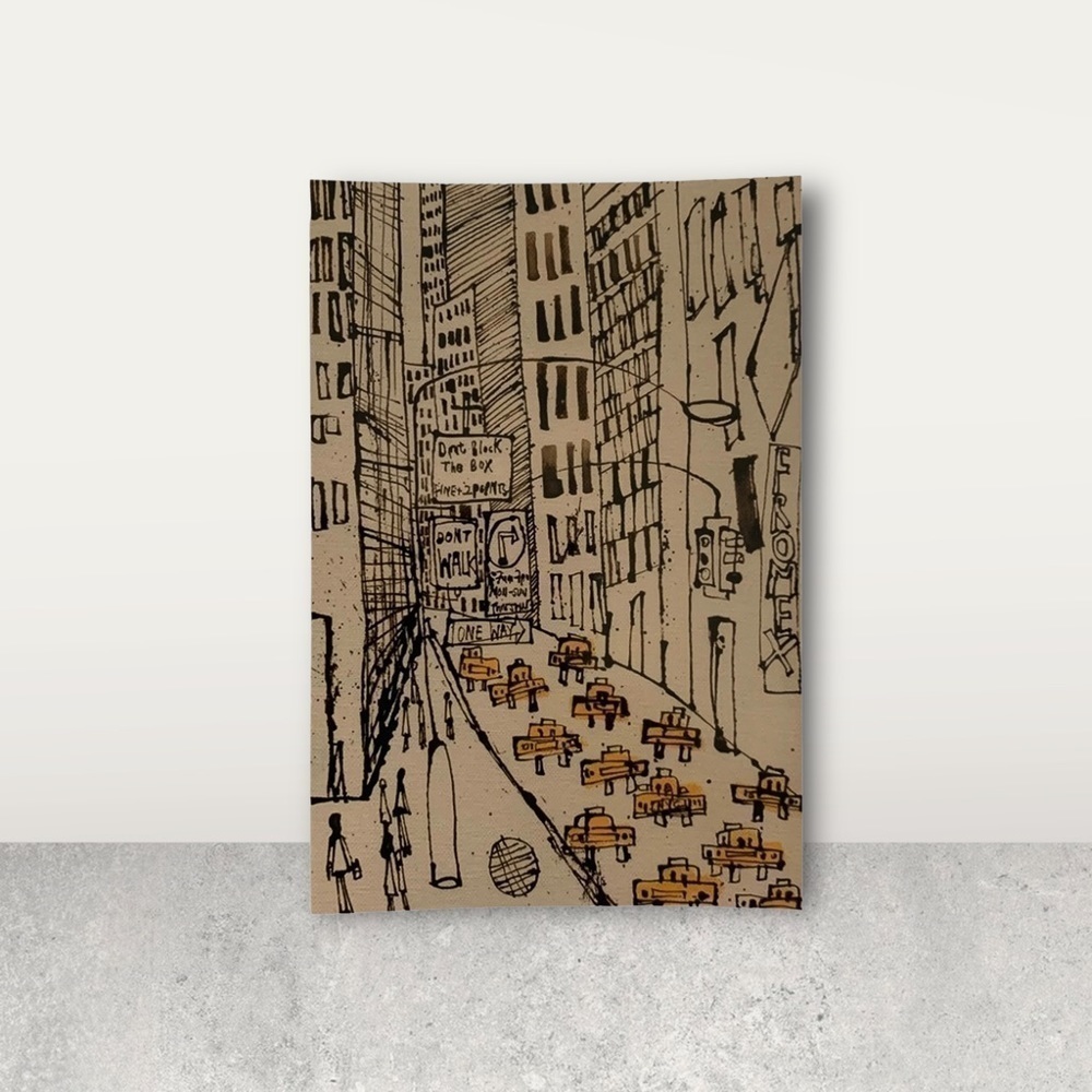 4x6” glossy high quality reprint Cars in NY Black, white & yellow​​​​​​​​​​